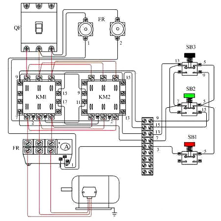 電動機(jī)正反轉(zhuǎn)控制接線圖